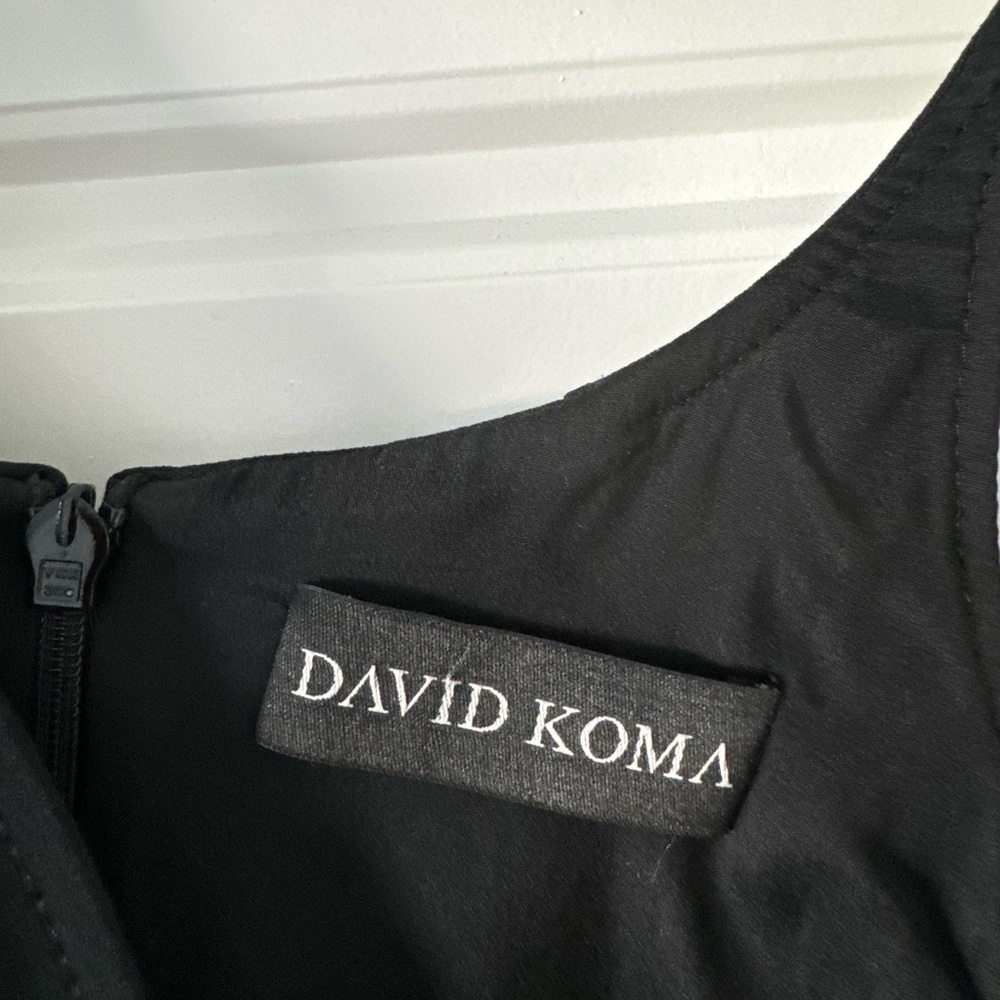 David Koma Mini Dress Color Block Black And Green Size US 2 UK 6 - Picture 7 of 7